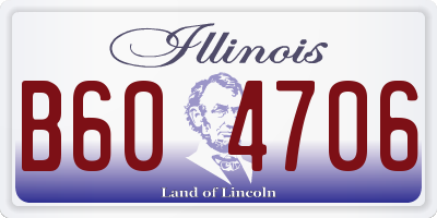IL license plate B604706