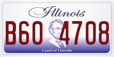 IL license plate B604708
