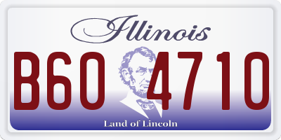 IL license plate B604710