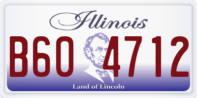 IL license plate B604712