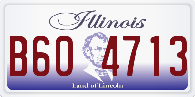 IL license plate B604713