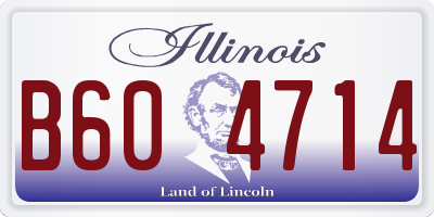 IL license plate B604714