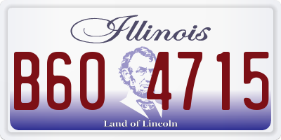 IL license plate B604715