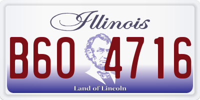IL license plate B604716