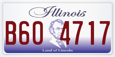 IL license plate B604717