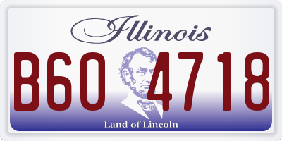 IL license plate B604718