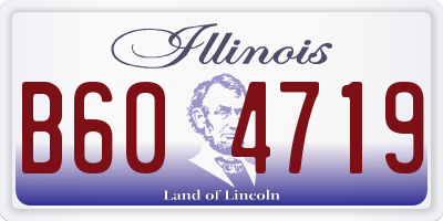 IL license plate B604719