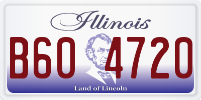 IL license plate B604720