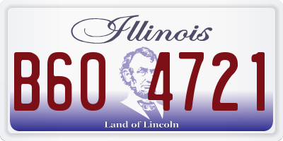 IL license plate B604721