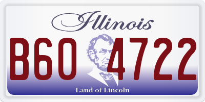 IL license plate B604722
