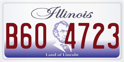IL license plate B604723