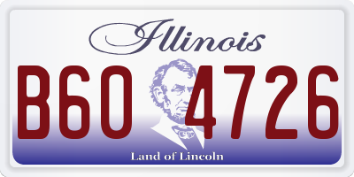 IL license plate B604726