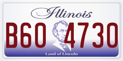 IL license plate B604730
