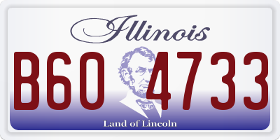 IL license plate B604733