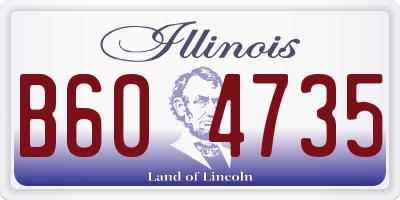 IL license plate B604735