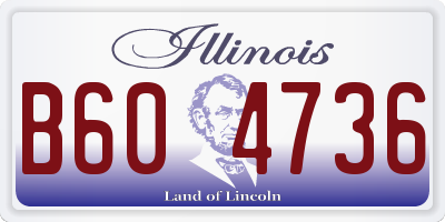 IL license plate B604736