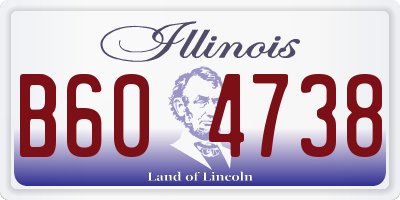 IL license plate B604738