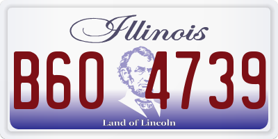 IL license plate B604739