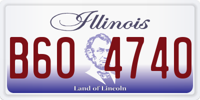 IL license plate B604740