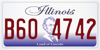 IL license plate B604742