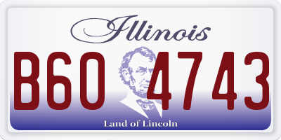 IL license plate B604743