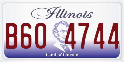 IL license plate B604744