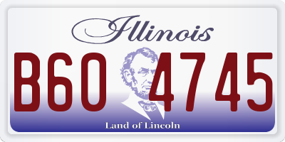 IL license plate B604745