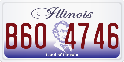 IL license plate B604746