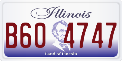 IL license plate B604747