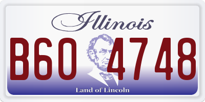 IL license plate B604748
