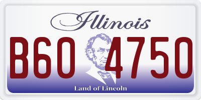 IL license plate B604750