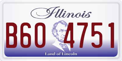 IL license plate B604751
