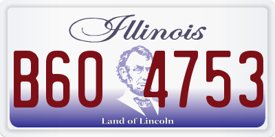 IL license plate B604753