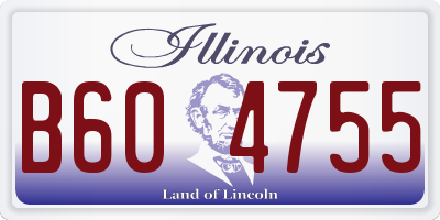 IL license plate B604755