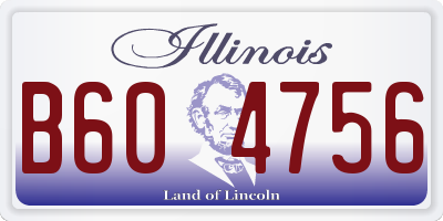 IL license plate B604756