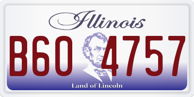 IL license plate B604757