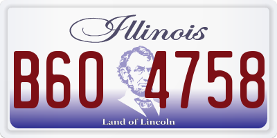 IL license plate B604758