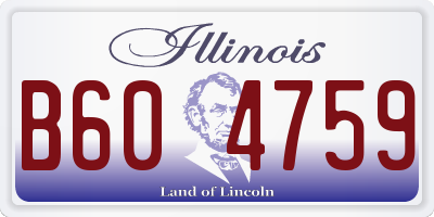 IL license plate B604759