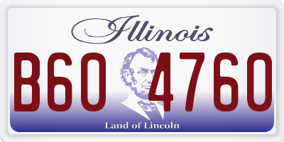 IL license plate B604760