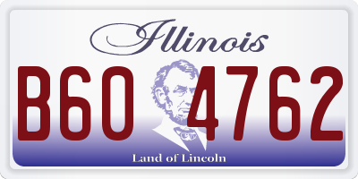 IL license plate B604762