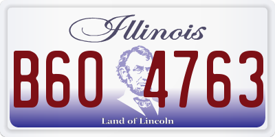 IL license plate B604763