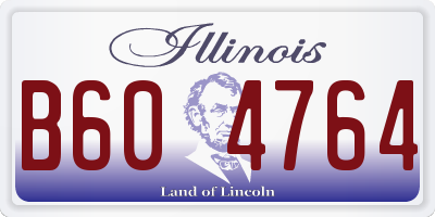 IL license plate B604764