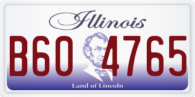 IL license plate B604765