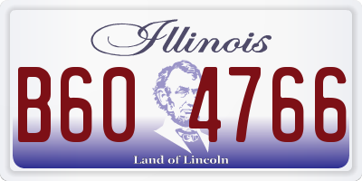 IL license plate B604766