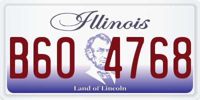 IL license plate B604768