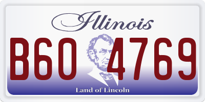 IL license plate B604769