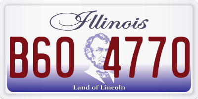 IL license plate B604770