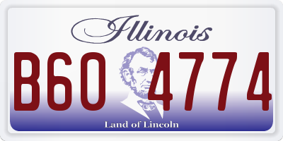 IL license plate B604774