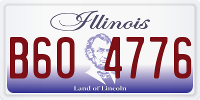 IL license plate B604776