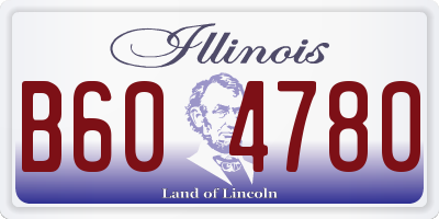 IL license plate B604780